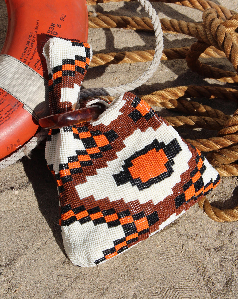 Veronica Beard Beaded Veronica Beard Swing Clutch - Orange Multi