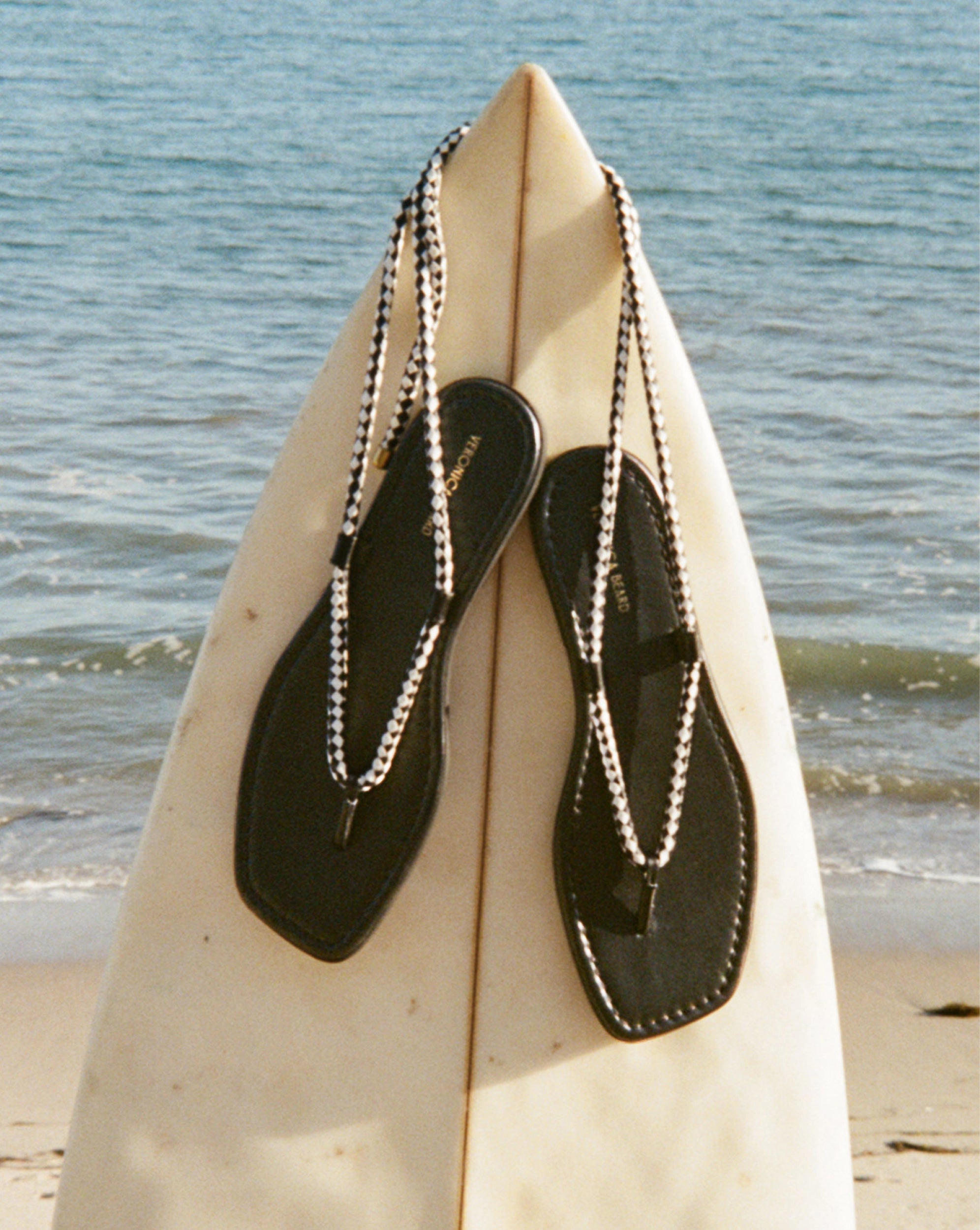 Carmina Wrap Sandal in Black & Coconut White Leather | Veronica Beard Carmina Wrap Sandal in Black & Coconut White Leather | Veronica Beard