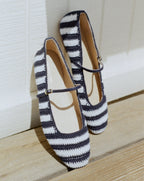 Veronica Beard Ellie Crochet Flat - Navy/Ecru