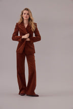 Veronica Beard Brown corduroy wide-leg pants