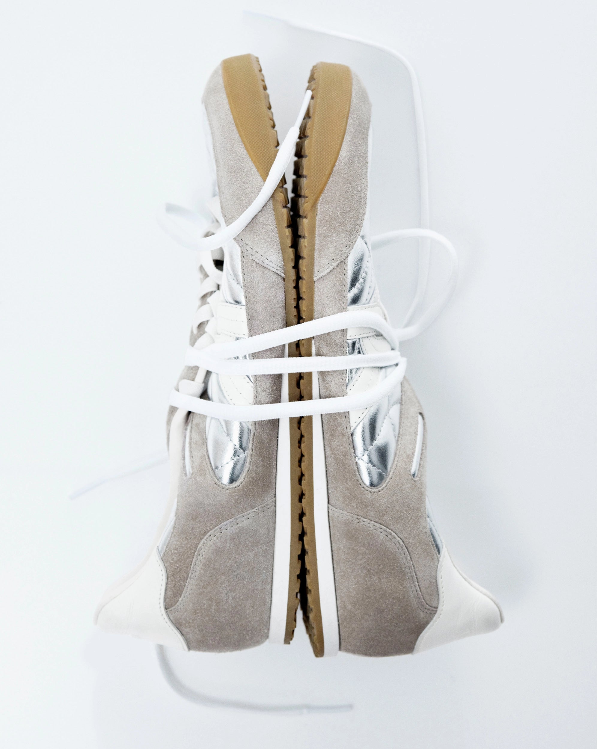 Veronica Beard Natalia Suede Sneaker - Silver/Grey