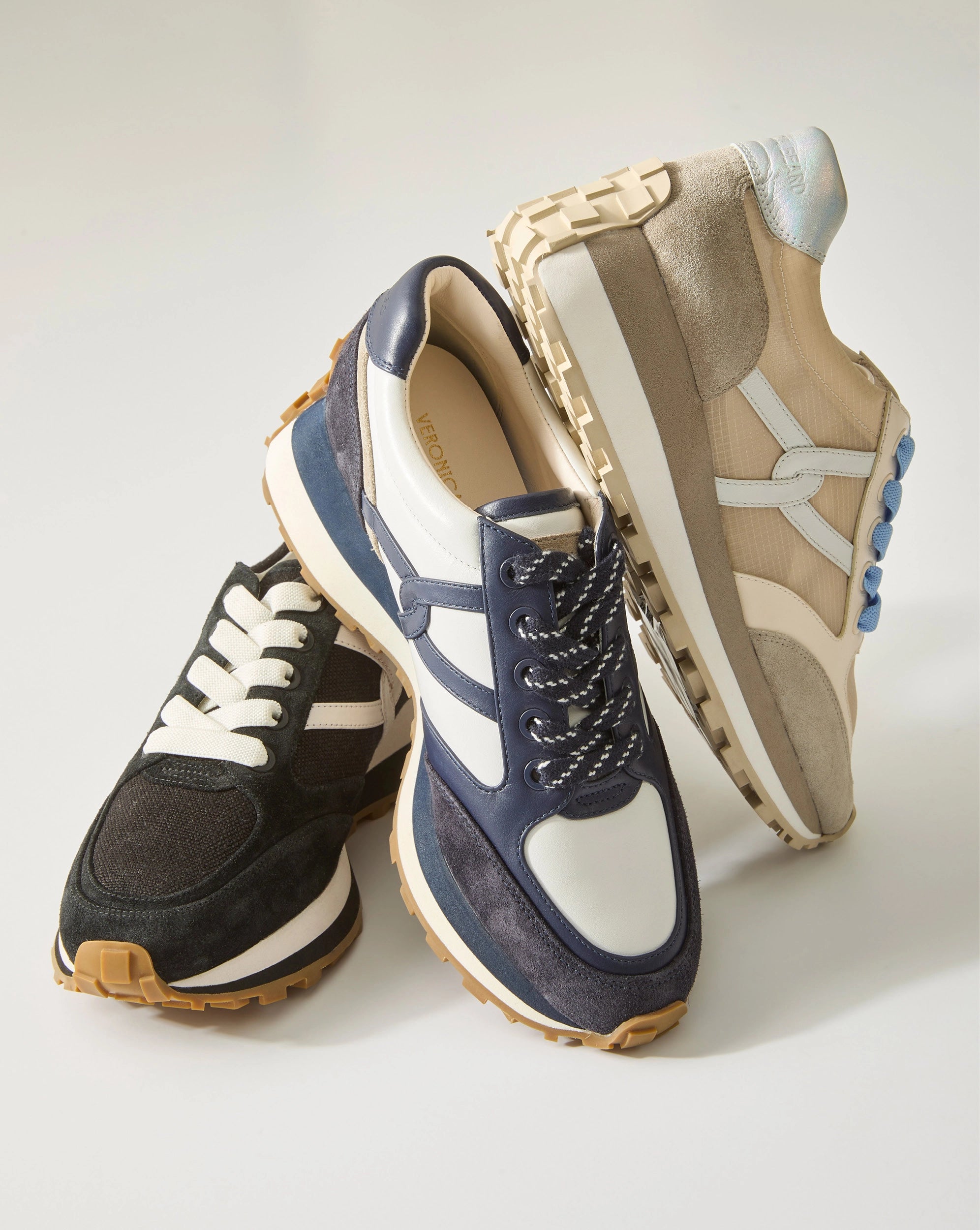 Veronica Beard Valentina Suede Sneaker - Navy Multi