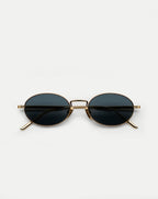Veronica Beard CC Titan Oval Sunglasses - Gold