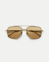 Veronica Beard CC Titan Aviator Sunglasses - Gold