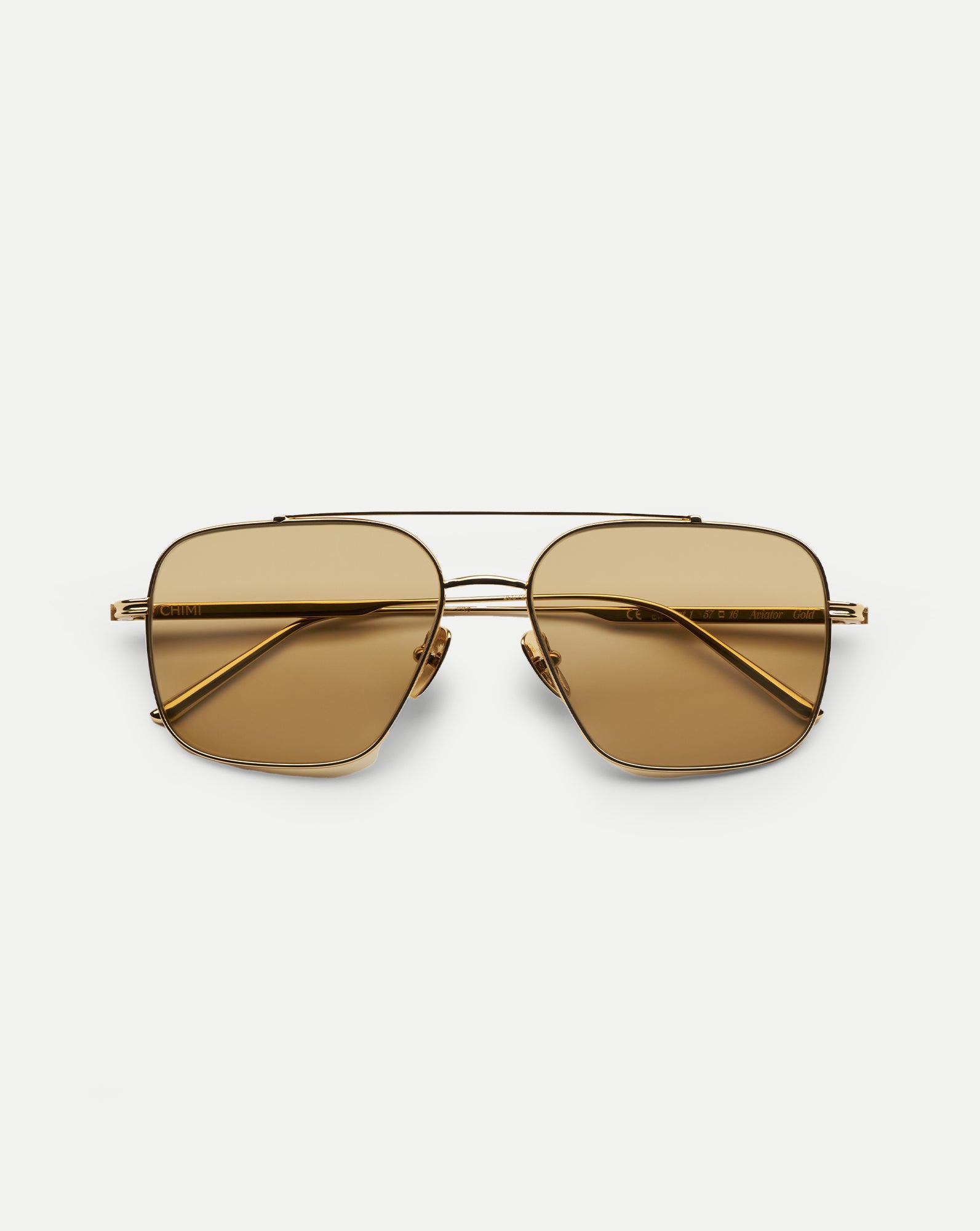 Veronica Beard CC Titan Aviator Sunglasses - Gold
