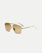 Veronica Beard CC Titan Aviator Sunglasses - Gold