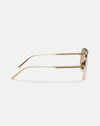 Veronica Beard CC Titan Aviator Sunglasses - Gold