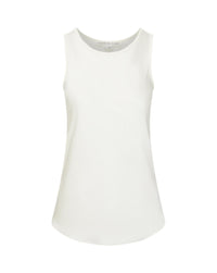 Sabrina White Crepe-Satin Tank Top | Veronica Beard