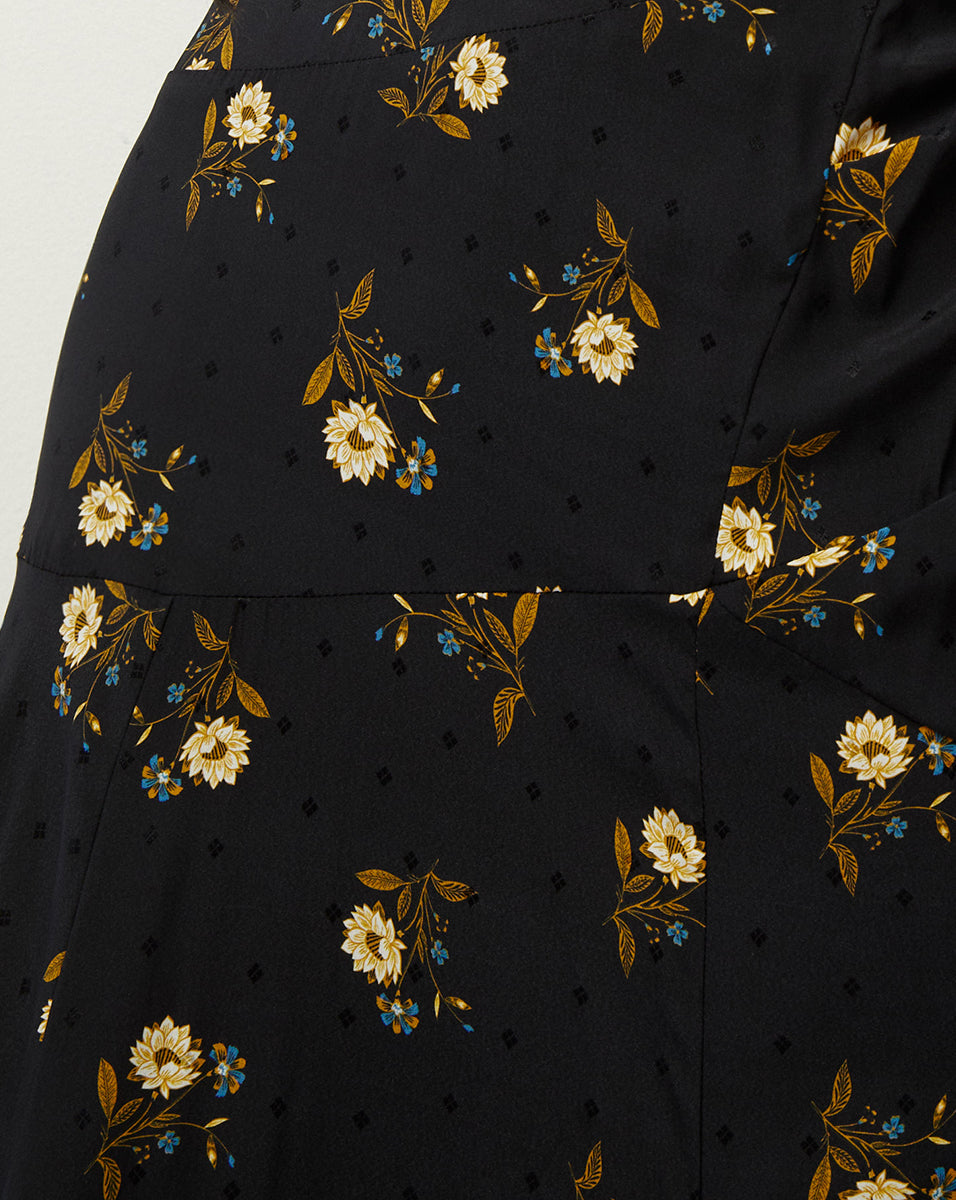 Veronica Beard Wixson Floral Dress - Black Multi