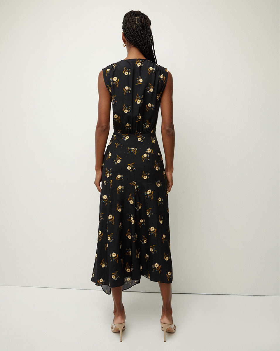 Veronica Beard Wixson Floral Dress - Black Multi