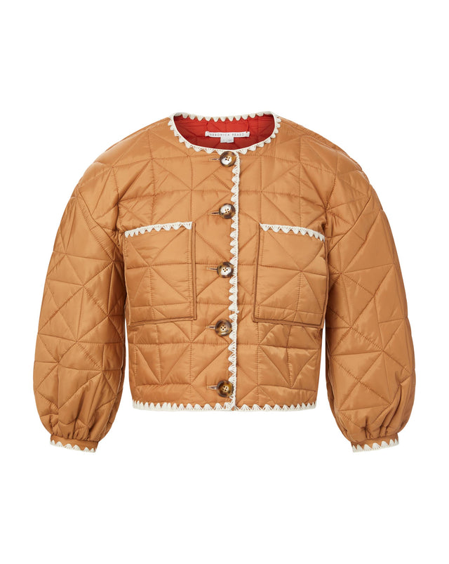 Leal Quilted Reversible Jacket - Camel/Nantucket Red - 7