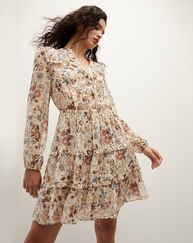 Justine Floral Silk-Georgette Dress