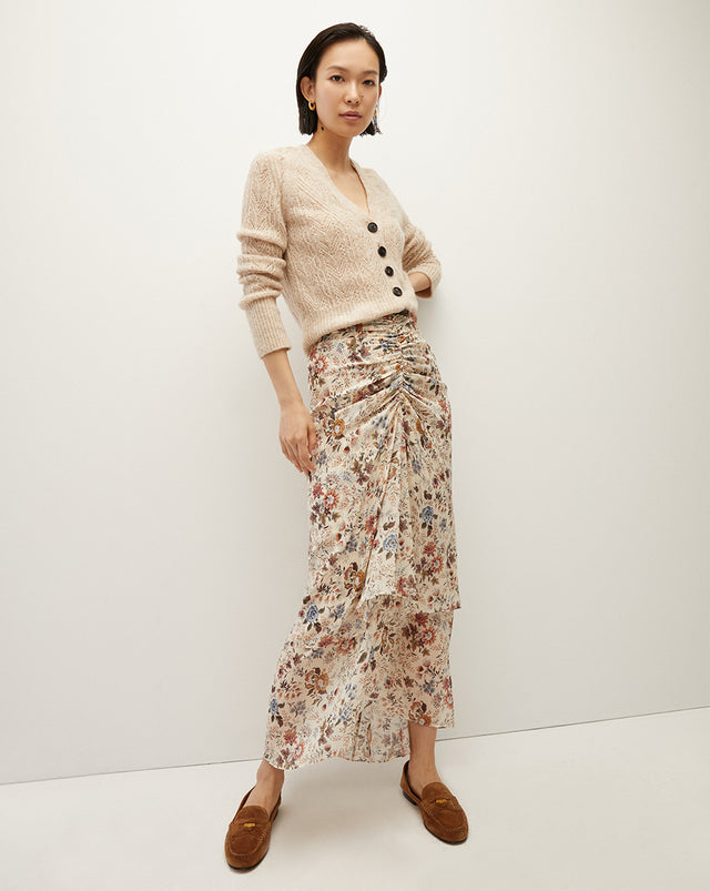 Sira Floral Silk-Georgette Skirt