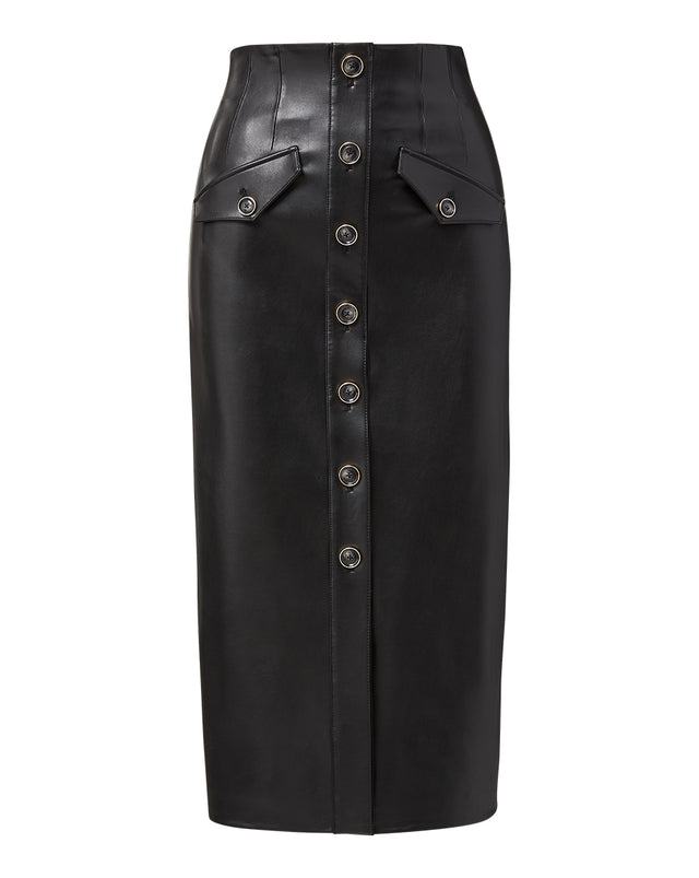 Barrie Vegan Leather Skirt | Veronica Beard
