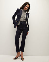 Anoki Fitted Dark Denim Dickey Jacket | Veronica Beard