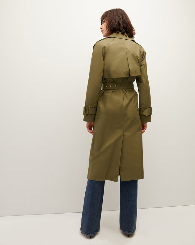 Conneley Dickey Trench Coat - Moss - 5
