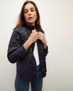 Fenton Quilted Reversible Jacket - Navy/Loden