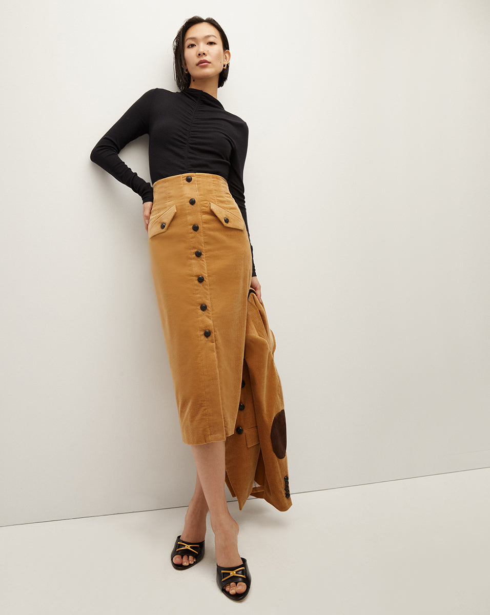 Barrie Corduroy Skirt | Veronica Beard