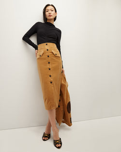 Barrie Corduroy Skirt - Khaki
