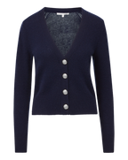 Veronica Beard Solene Cashmere Cardigan - Navy