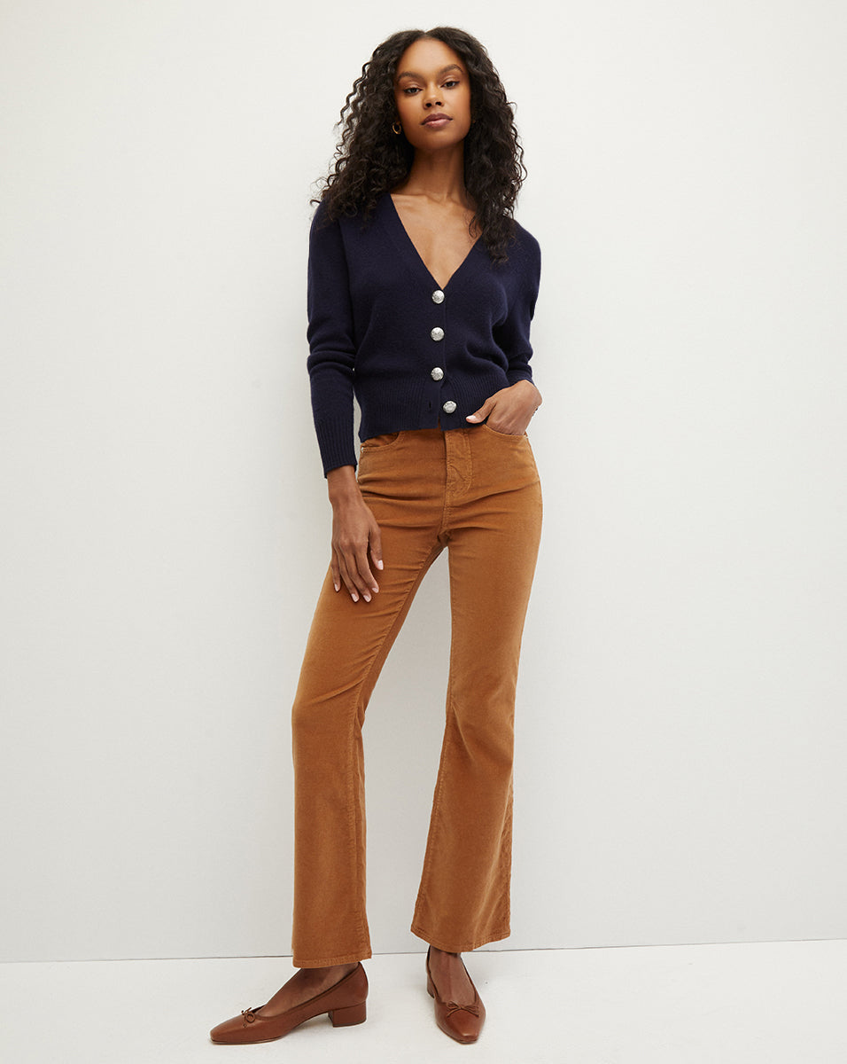 Veronica Beard Solene Cashmere Cardigan - Navy