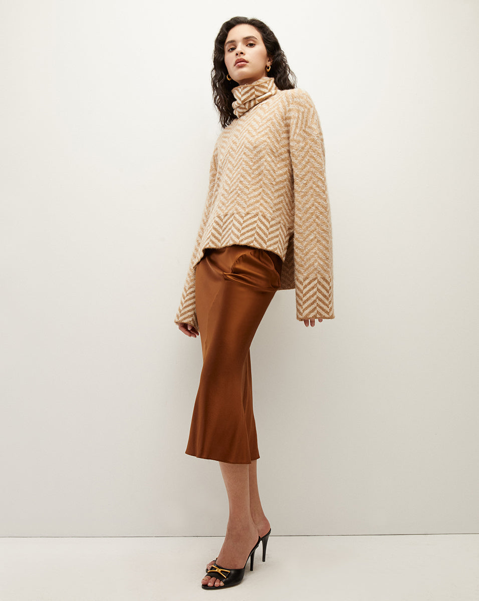 Bolina Herringbone Knit Sweater | Veronica Beard