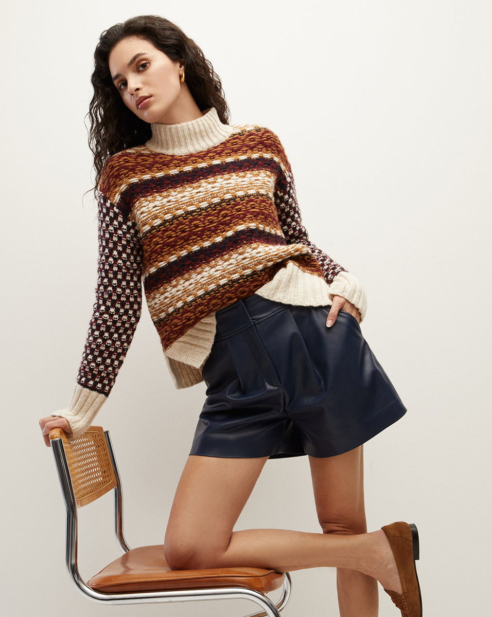 Haina Vegan Leather Short | Veronica Beard