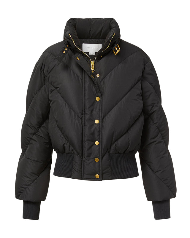 Burdette Quilted Down Puffer - Black - 6