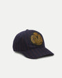 Pinstriped Wool Baseball Cap | Logo Crest