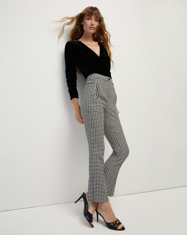 Arte Houndstooth Pant - Black/Off-White - 1