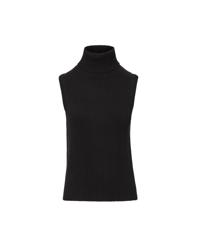 Mazzy Brushed Cashmere Sleeveless Sweater in Ivory main image 0