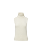 Veronica Beard Mazzy Cashmere Sleeveless Sweater - Ivory