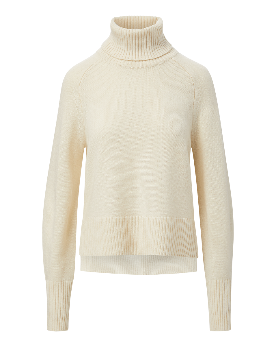 Veronica Beard beige button wool cashmere cowl neck online sweater turtleneck ribbed