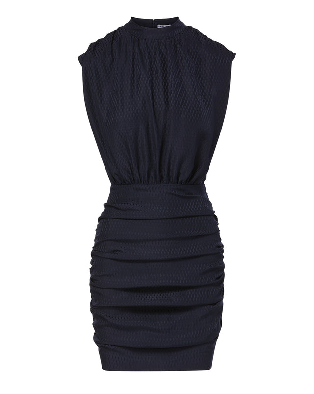 Tima Ruched Dress - Navy - 6