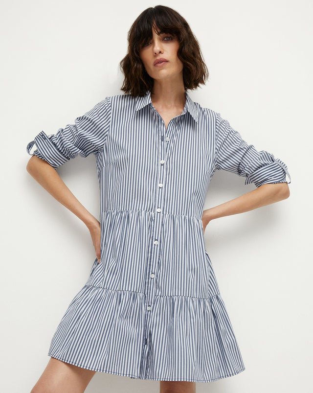 Jemila Striped Shirtdress - Blue Multi - 2