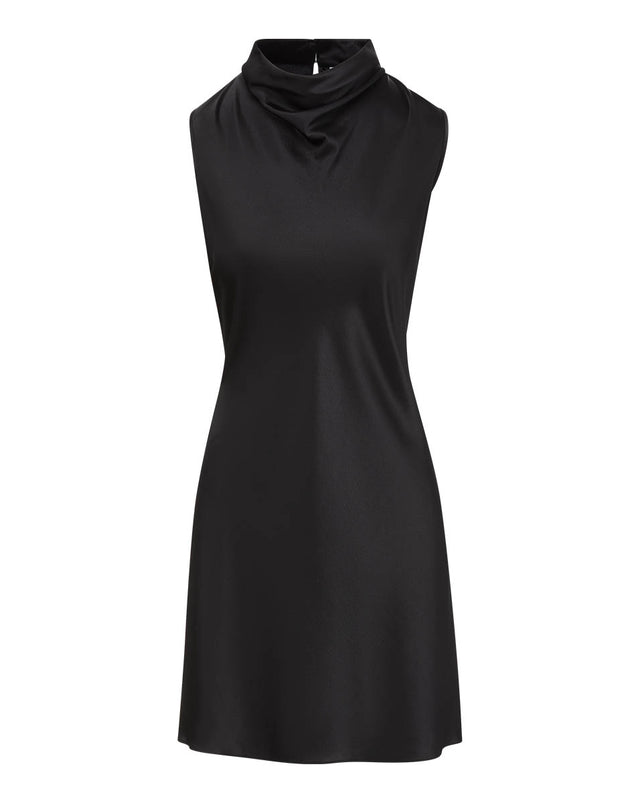 Maelle Stretch-Silk Charmeuse Minidress - Black - 7