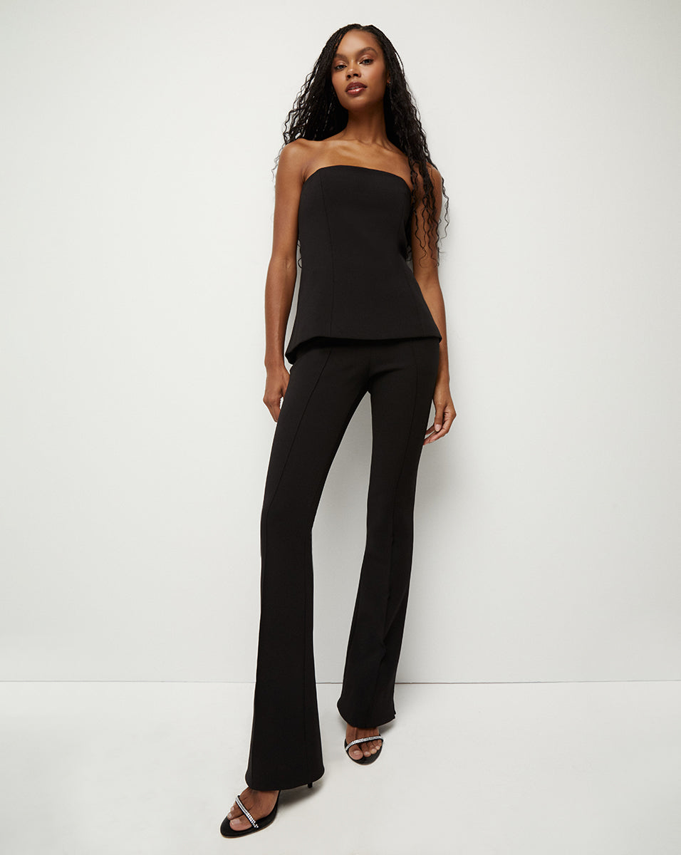 Orion Black Crepe Pants | Veronica Beard