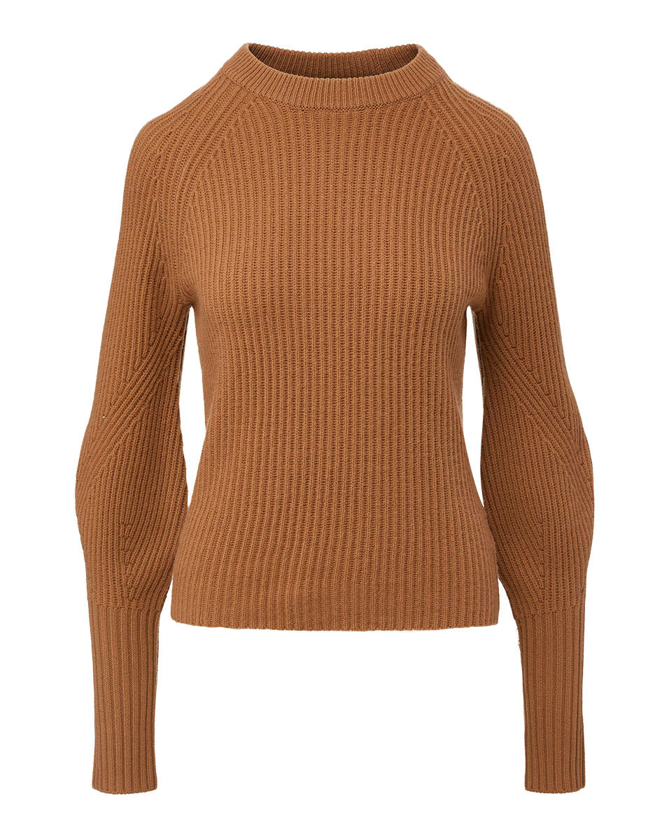 Veronica beard burnt orange merino wool sweater large on sale