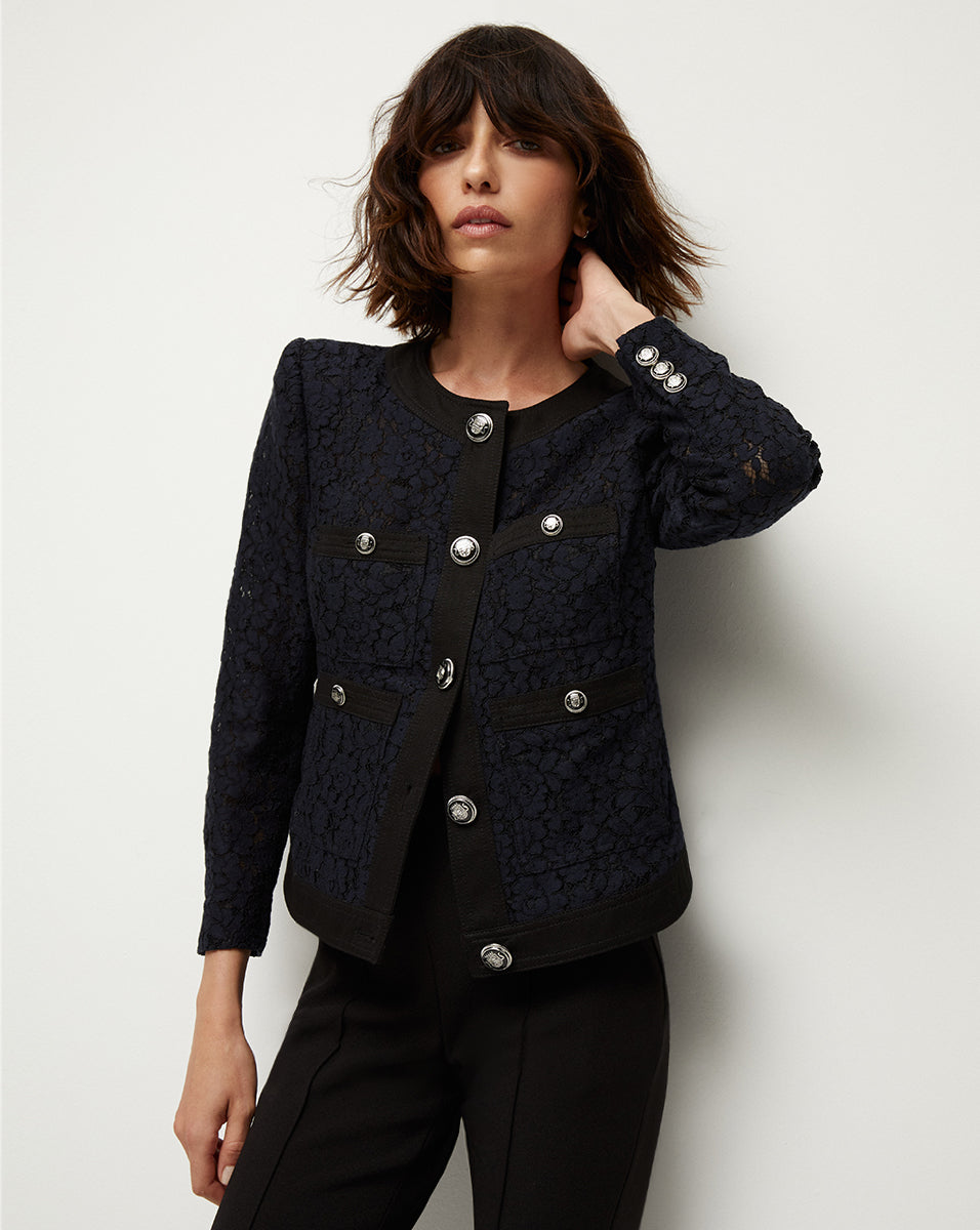 Ferazia Corded Lace Jacket | Veronica Beard