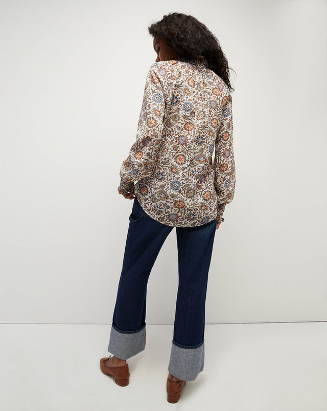 Alexandria Long-Sleeve Floral Top | Veronica Beard