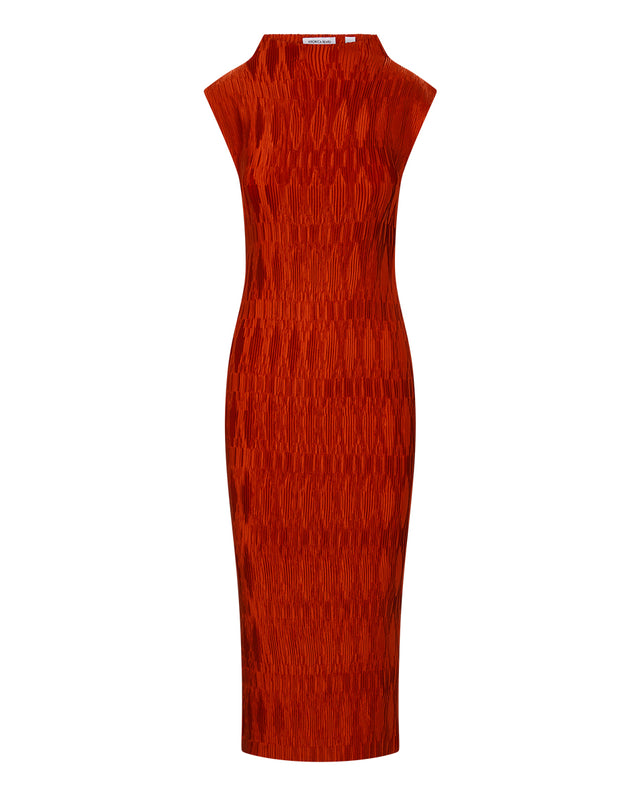 Gramercy Satin Pleated Midi Dress | Veronica Beard