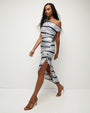 Kadie Striped Stretch-Silk Dress
