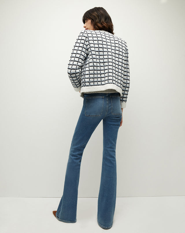 Lavigne Cotton Sweater Jacket - Ivory Multi - 4