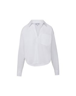 Veronica Beard Khai Poplin Top - White