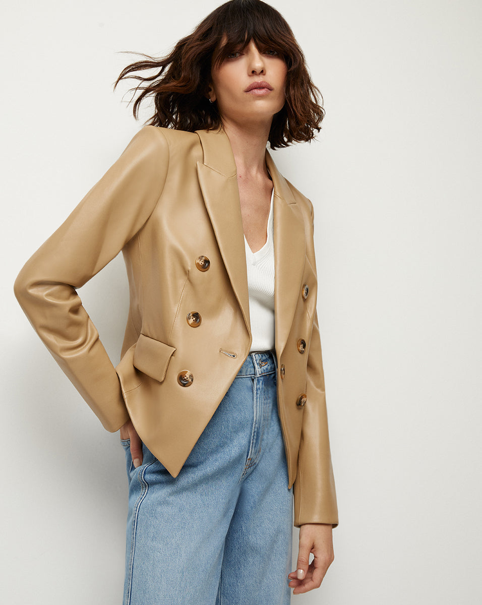 Cooke Vegan Leather Dickey Jacket | Veronica Beard