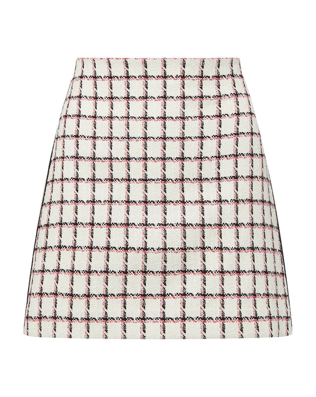 Ohemia Graphic Tweed Miniskirt - Ecru Multi - 7