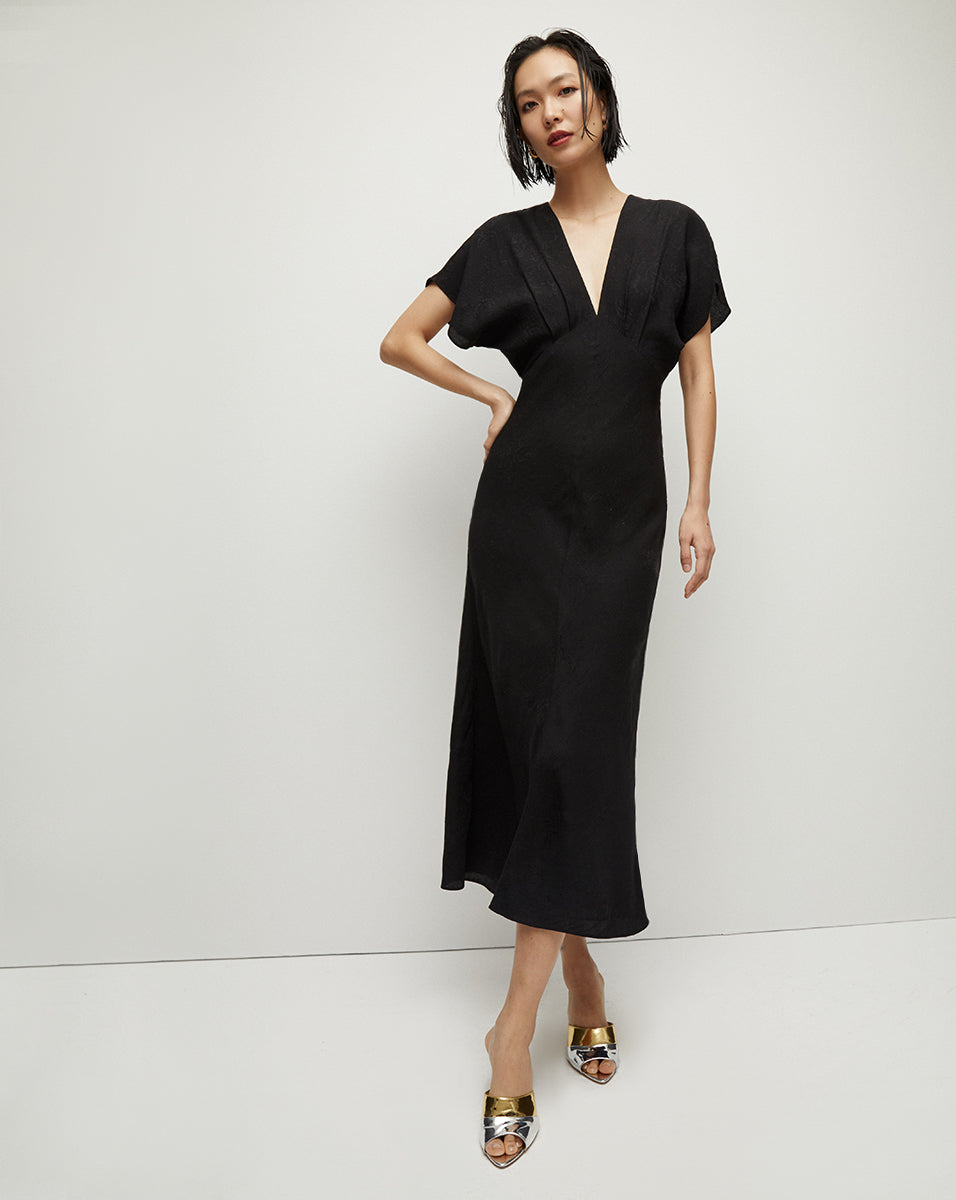 Veronica Beard Seymour Silk Dress - Black