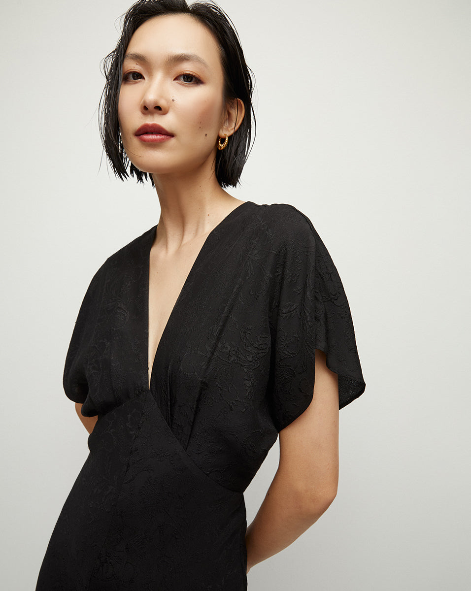 Veronica Beard Seymour Silk Dress - Black