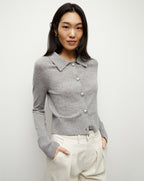 Veronica Beard Cheshire Cashmere Cardigan - Heather Grey
