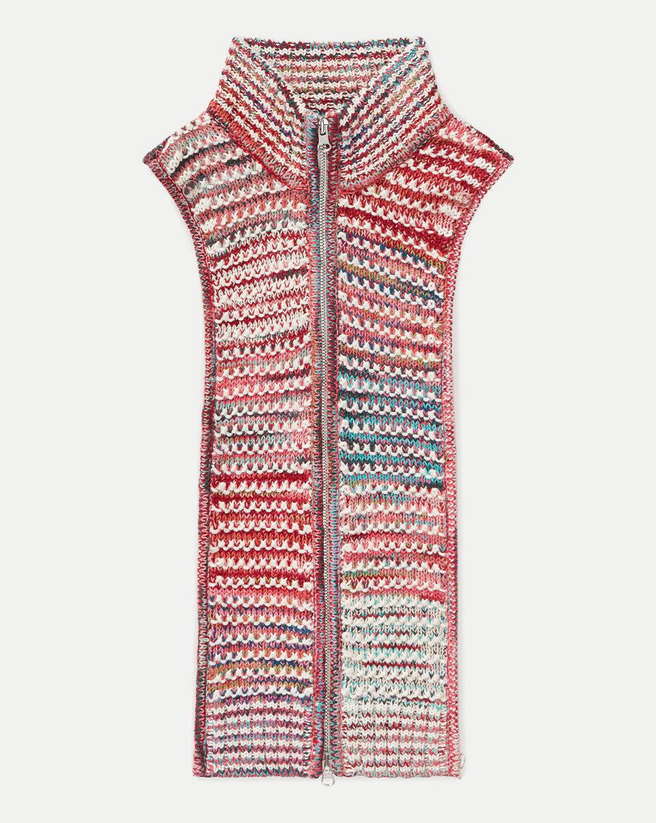 Atiana Pink-Multi Knit Dickey | Veronica Beard